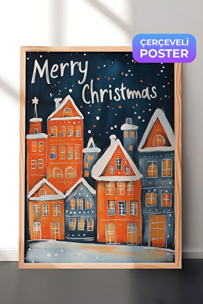 Postifull Slika u drvenom okviru, set postera i okvira, serija za novogodišnj...