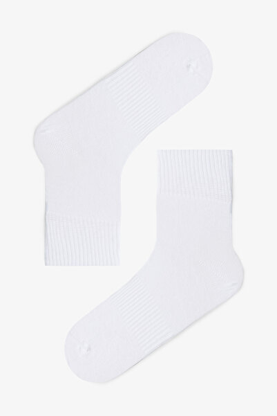 Penti White Men's Cotton Comfortable Ankle Elastic Basic Socks