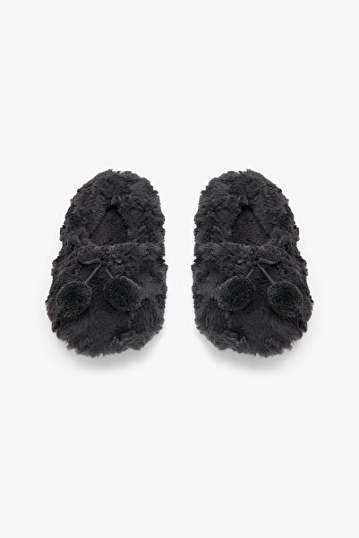 Penti Сиви уютни домашни пантофки с помпони