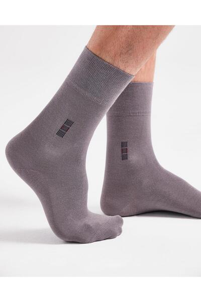 Bolero Erkek Premium Dikişsiz Yazlık Bambu Çorap Füme
