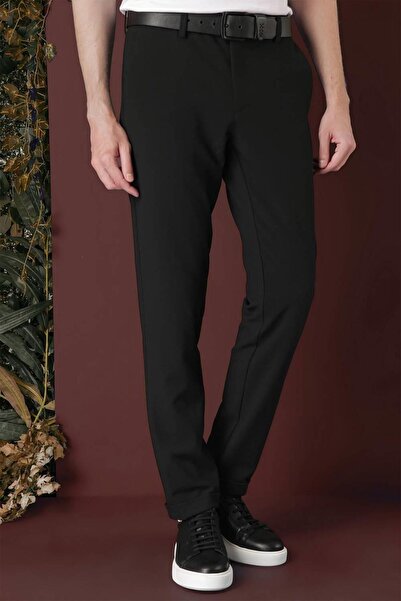 Efor Slim Fit Yan Cepli Dokulu Esnek Casual Koyu Yeşil Pantolon P 1139