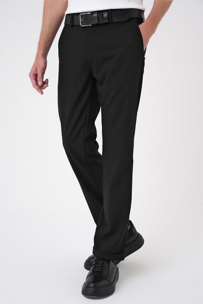 Efor Comfort Fit Elastic Waist Black Jogger Pants P 1185