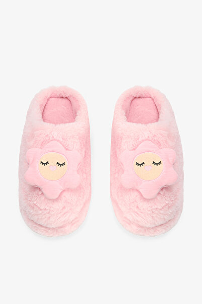 Penti Light Pink Happy Flower 3D Floral Embroidered House Slippers