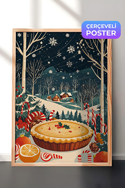 Postifull Slika u drvenom okviru, set postera i okvira, serija za novogodišnj...