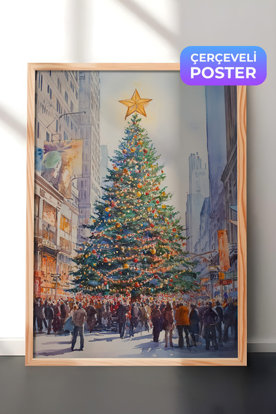 Postifull Slika u drvenom okviru, set postera i okvira, serija za novogodišnj...