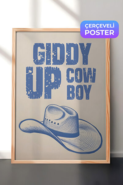 Postifull Slika u drvenom okviru, retro kauboj, kuhinjska slika iz serije Com...