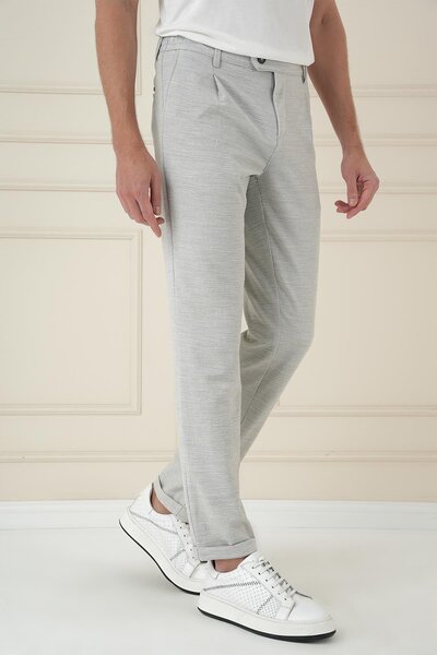 Efor Comfort Fit Waffle Textured Elastic Waist Pleated Stone Jogger Pants P 1174