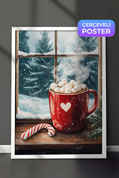 Postifull Картина в білій рамці, художня настінна картина, новорічна серія Co...