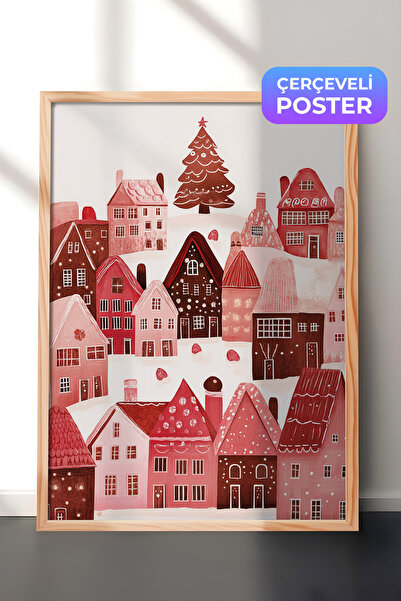 Postifull Slika u drvenom okviru, set postera i okvira, serija za novogodišnj...