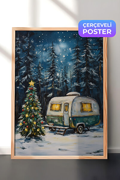 Postifull Slika u drvenom okviru, set postera i okvira, serija za novogodišnj...