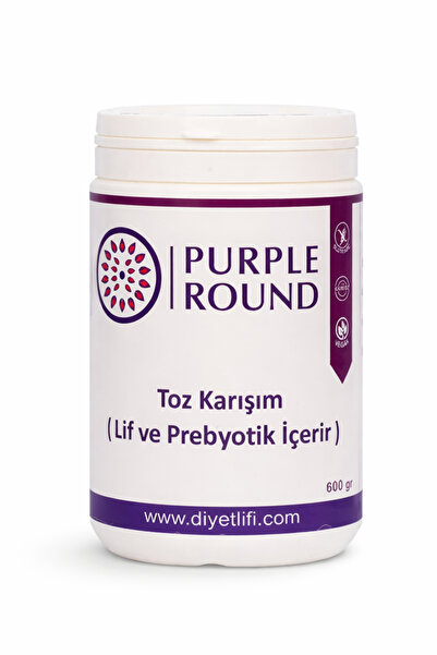 Purple Round Diyet Lifi Toz Karışım Lif Ve Prebiyotik 600g
