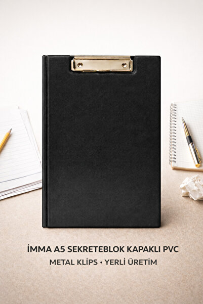Medyen Sekreterlik Kapaklı Pvc A5 Siyah