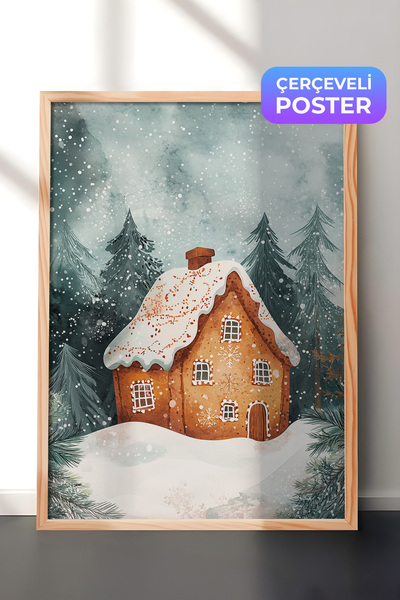 Postifull Slika u drvenom okviru, set postera i okvira, serija za novogodišnj...