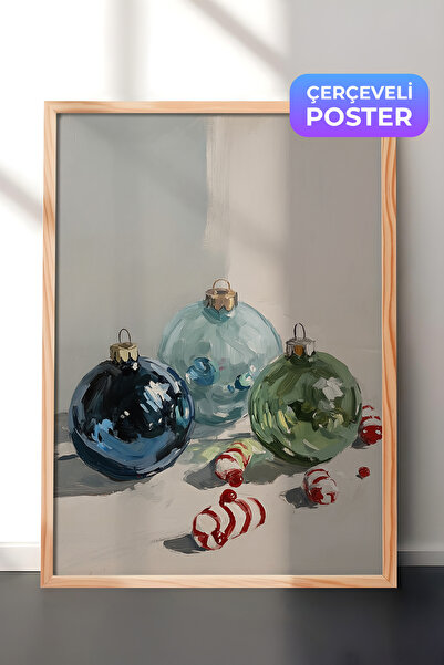 Postifull Slika u drvenom okviru, set postera i okvira, serija za novogodišnj...