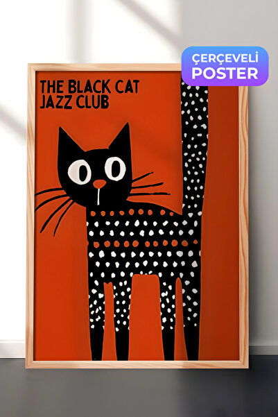 Postifull Slika u drvenom okviru, The Black Cat Jazz Club - 2, Kuhinjska slik...