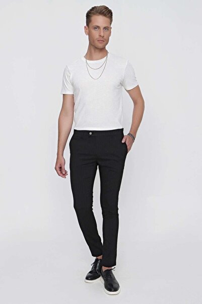 Efor P 1096 Slim Fit Siyah Spor Pantolon