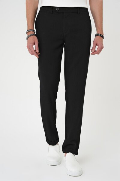 Efor Comfort Fit Beli Lastikli Siyah Jogger Pantolon P 1179