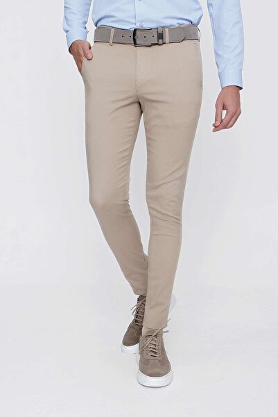 Efor P 1100 Slim Fit Bej Spor Pantolon