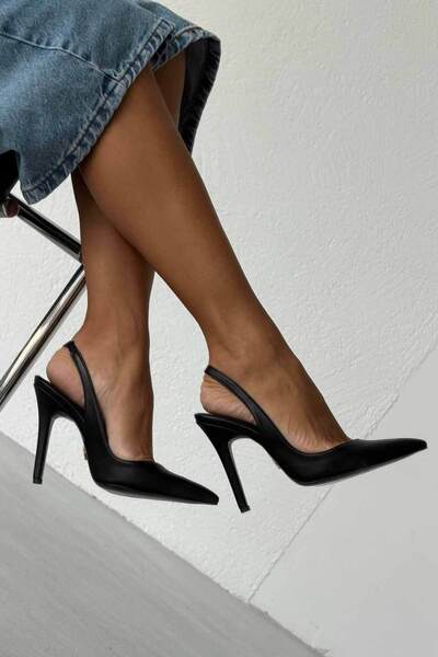 AYAKKABI PRENSİ Monica Black Matte 10 cm Γυναικείο στιλέτο, ψηλοτάκουνα