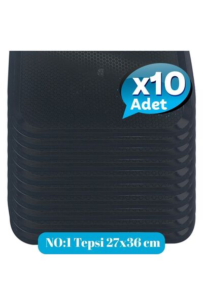 Hesna Natural 10adet No1 Fast Food Tepsisi - Servis Tepsi - Sunum Tepsisi 27*...