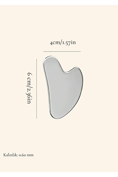 ZHR Elektronik Premium İnce Metal Gua Sha - Yüz Masajı - Paslanmaz
