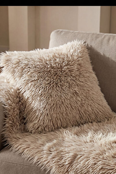 Raschel Home Tüy Dökmez Premium Yumuşak Kirpi Tavşan Tüyü Kırlent Kılıfı Yast...