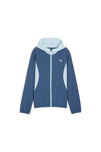 Puma Jachetă de alergare pentru femei Run Velocity Woven, albastru bleumarin
