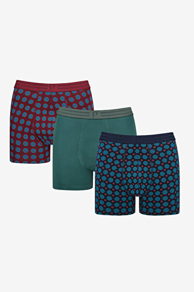 Penti Bumbac pentru bărbați Fun 3-pachet multicolor boxeri