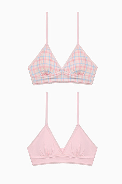 Penti Geometrik Desenli My First Bra Autumn Çıkarılabilir Kaplı 2'li Alıştırm...