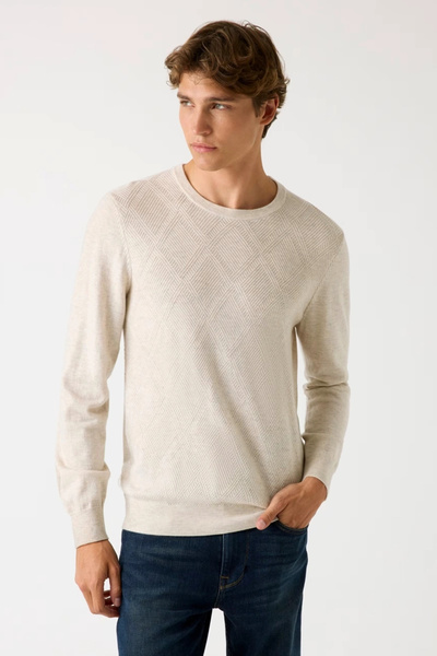 Guess Jamaar Erkek Krem Yün Karışımlı Kazak M5BR08Z0432-LOH