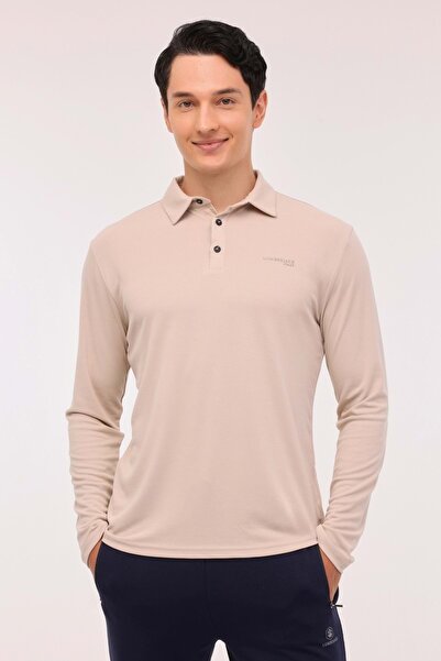 lumberjack Ml Zeyn 15Itl510 4pr Béžové pánske tričko s dlhým rukávom