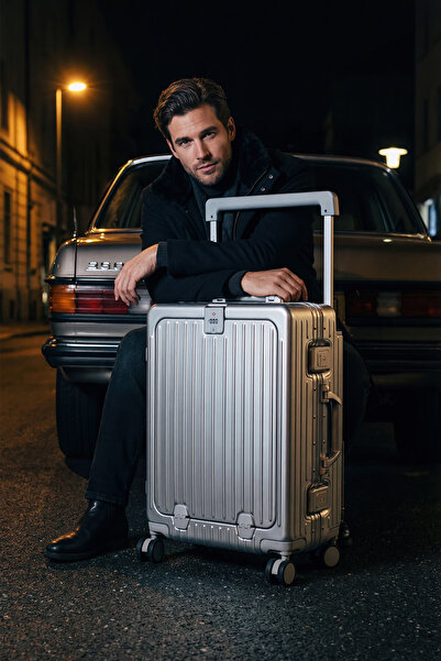 Zeplin Bold PC Policarbon Kabin Boy Valiz Silver