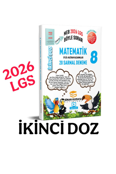 SİNAN KUZUCU YAYINLARI Sinan Kuzucu 2026 Lgs İkinci Doz Matematik 20 Deneme