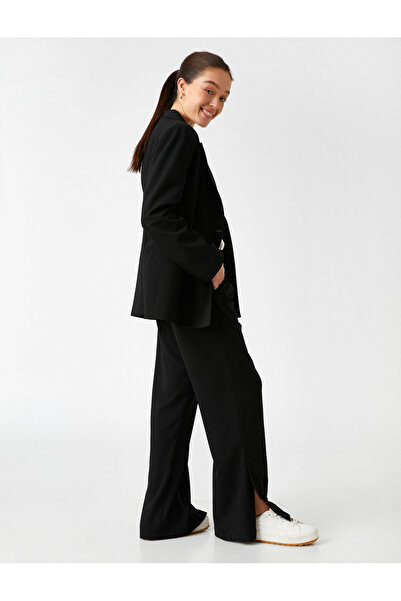 Koton Hose mit weitem Bein und Schlitzen an den Beinen