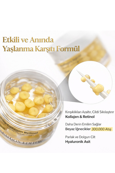 SUNGBOON EDITOR Deep Collagen Retinol Power Boosting Capsule / Anti-aging, Aydınlık & Cam Cilt - Kapsül Krem 50ml