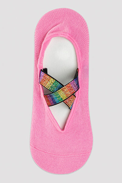 Penti Розови бебешки чорапи с дъга за момичета