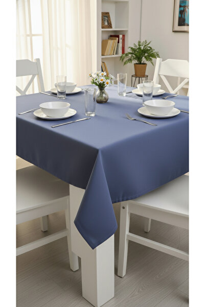 Tropikhome Lacivert Masa Örtüsü Jakar Kumaş 140x180cm Mavi Masa Örtüsü