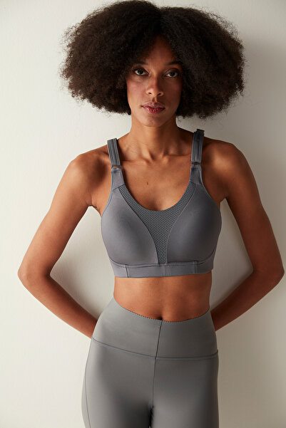 Penti Gray High Support Adjustable Strap Sports Bra