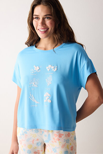 Penti Top de pijama cu tricou Hannah Blue
