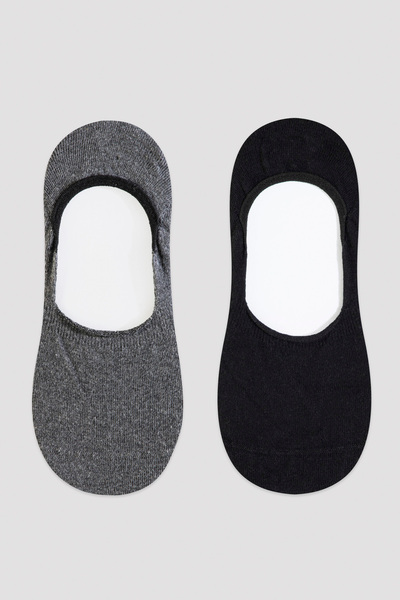 Penti Erkek Gri Siyah Görünmez Çorap