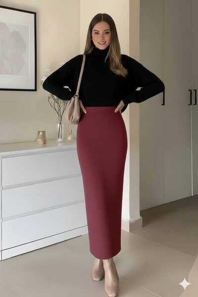 CNG MODA Scuba Buy Elastic Pencil Skirt