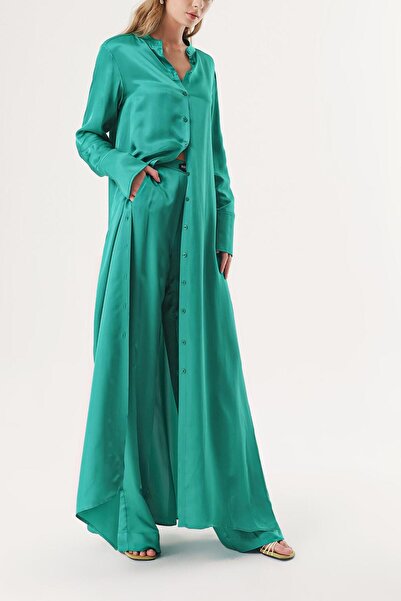 SOCIETA Green Double Suit with Elastic Waist Trousers 12310