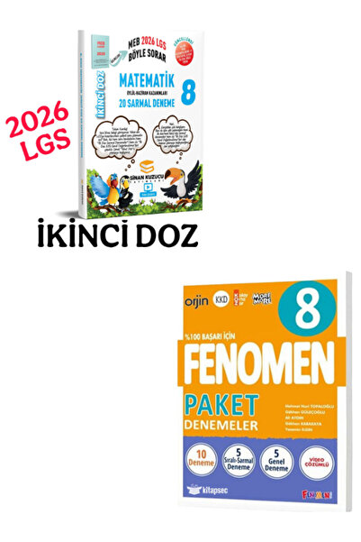 SİNAN KUZUCU YAYINLARI 8.SINIF SİNAN KUZUCU 2.DOZ MATEMATİK SARMAL + FENOMEN ...