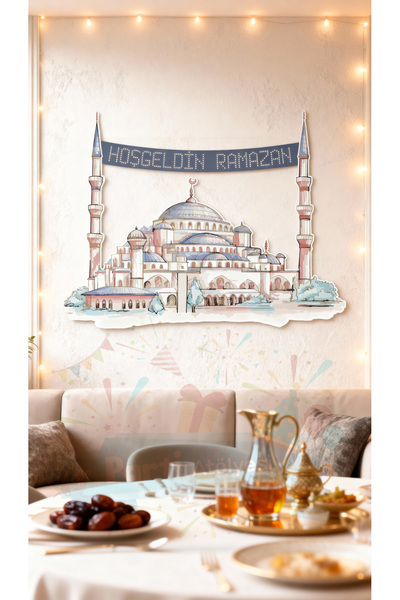 Parti Atölyesi Dev Ayasofya Karton Maket 90x125 Cm Ramazan Köşelerin Vazgeçil...