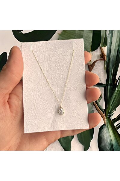 Goldstation 14 Ayar Damla Taşlı Altın Kolye