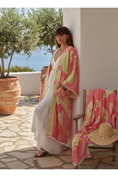 Su Koleksiyon Utopia Kaftan / Yellow & Pink