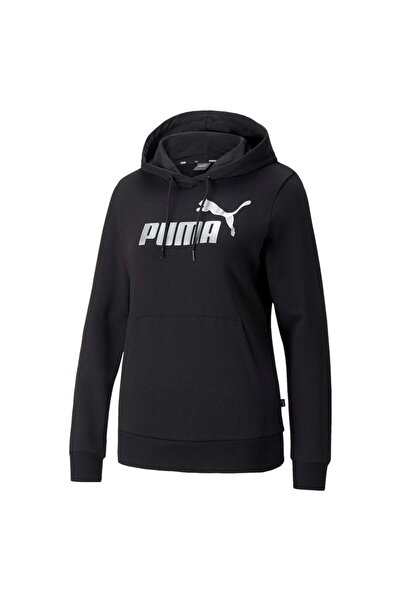 Puma Hanorac cu glugă pentru femei ESSENTIALS+ METALLIC Logo