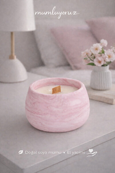 Candle | Mumluyoruz | Hediyelik ve Dekoratif Mum Oval Döküm, Kokulu Mum