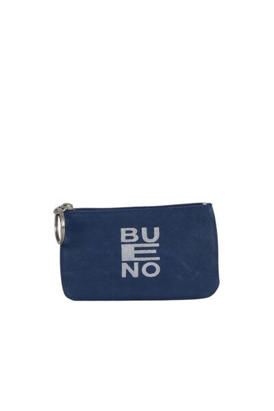 Bueno Shoes سلسلة مفاتيح من الجلد الأزرق 01ubs7320