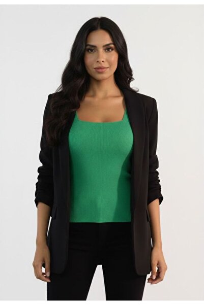 URUMDAY Square Neck Basic Knitwear Tank Top Blouse